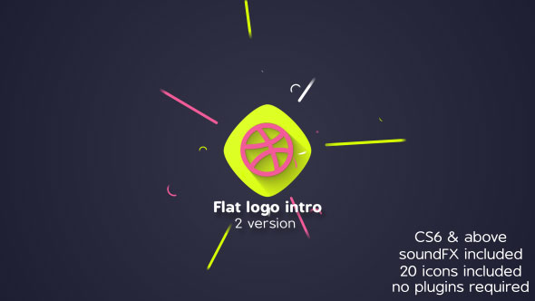 Flat logo intro