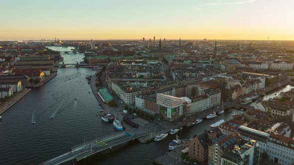 Forwards Fly Above Historic City Centre