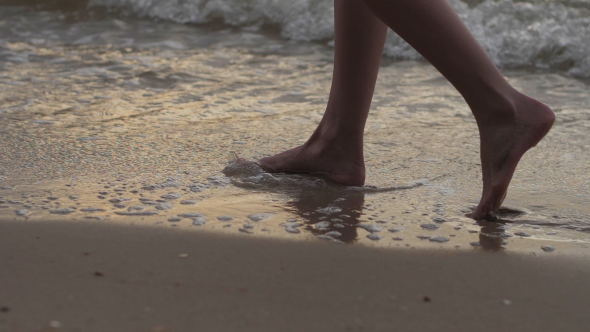 Walking On Beach