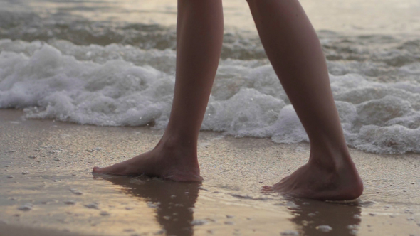 Walking On Beach