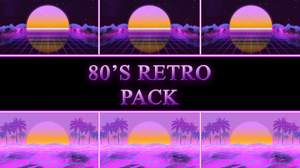 80s Retro Background Pack 03