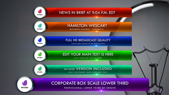 Corporate Box Scale Lower Third
