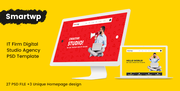 Smartwp - IT Firm digital studio Agency PSD Template