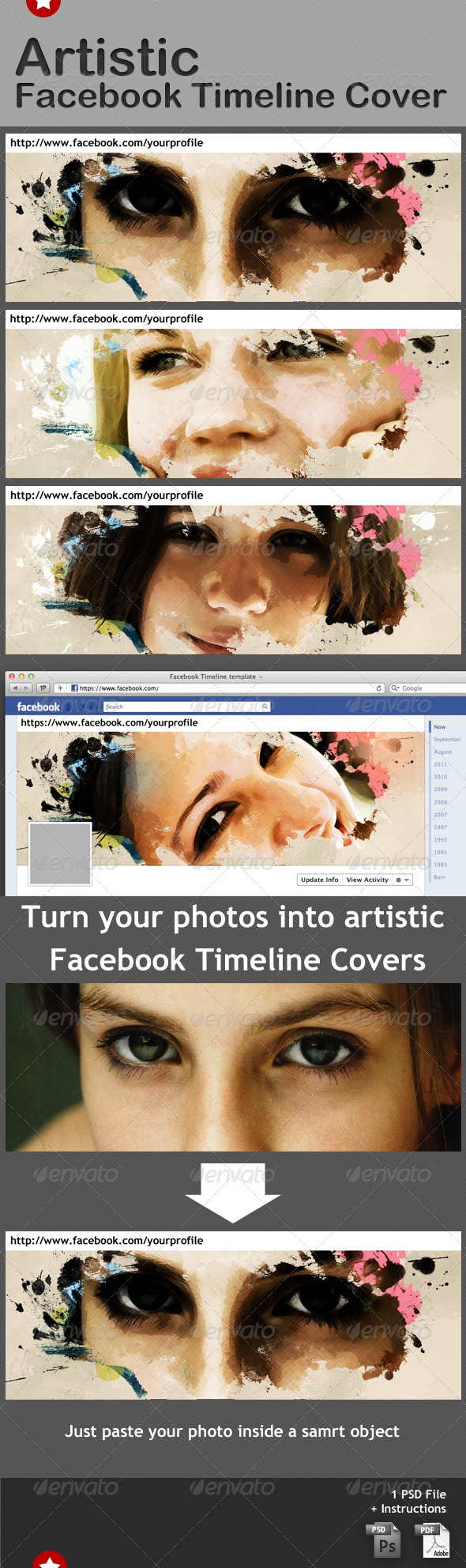Artistic Facebook Cover Template