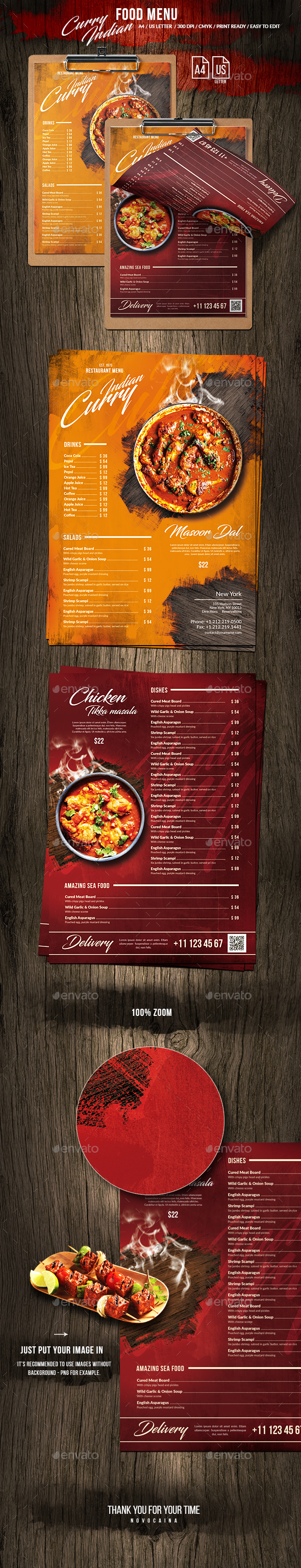 Indian Menu Graphics Designs Templates From Graphicriver