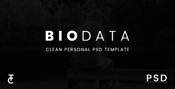 Biodata - Clean Personal PSD Template