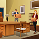 Young Couple Carrying Boxes During House Moving - GraphicRiver Item for Sale