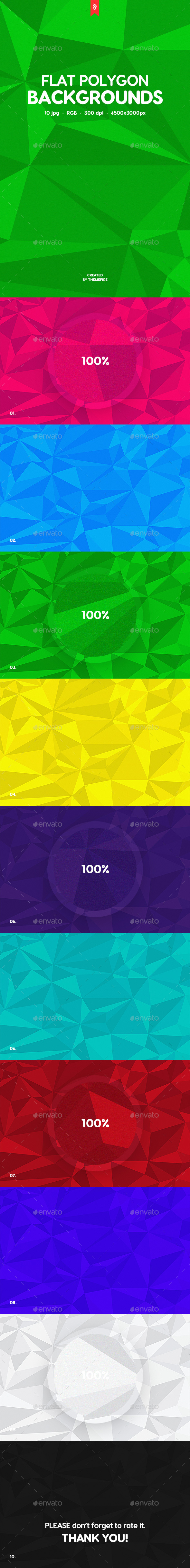 Abstract Flat Polygon Backgrounds