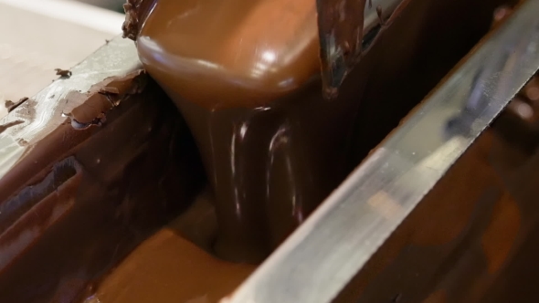 Liquid Hot Chocolate on the Confectionery Conveyor