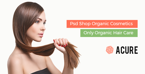 Acure Organics Hair Care, Fashion Shop - Psd Template