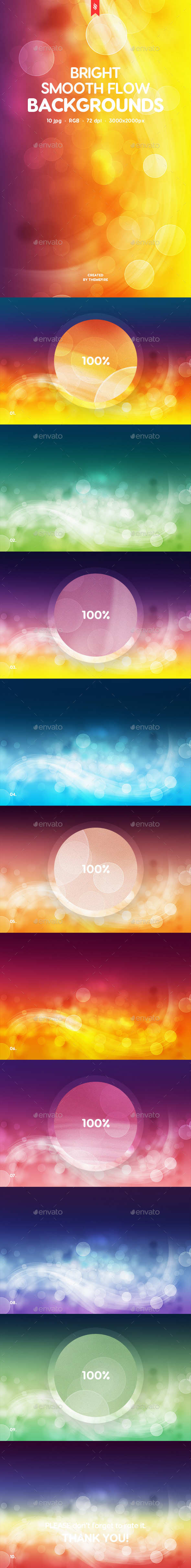Abstract Bright Smooth Flow Backgrounds
