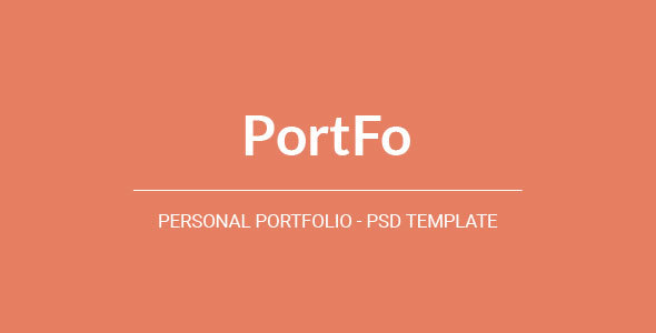 PortFo - One Page Personal Portfolio PSD Template