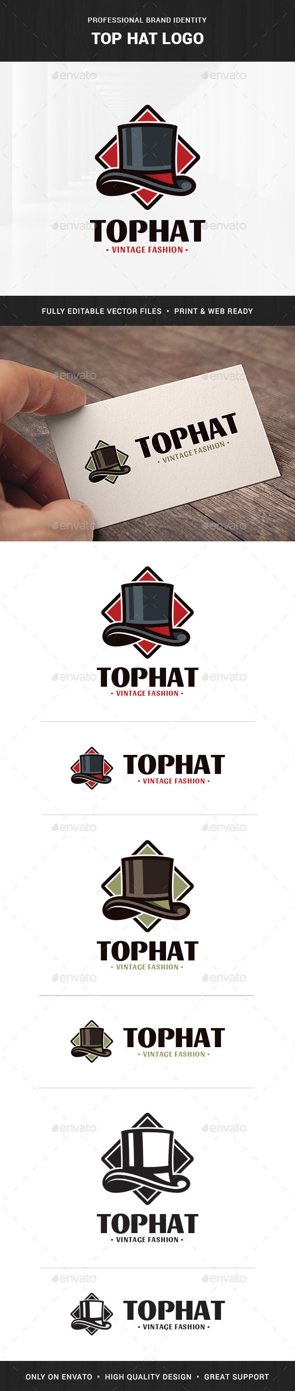 Top Hat Logo Template