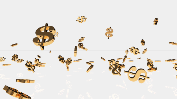 Falling Dollars - Bright Background alt