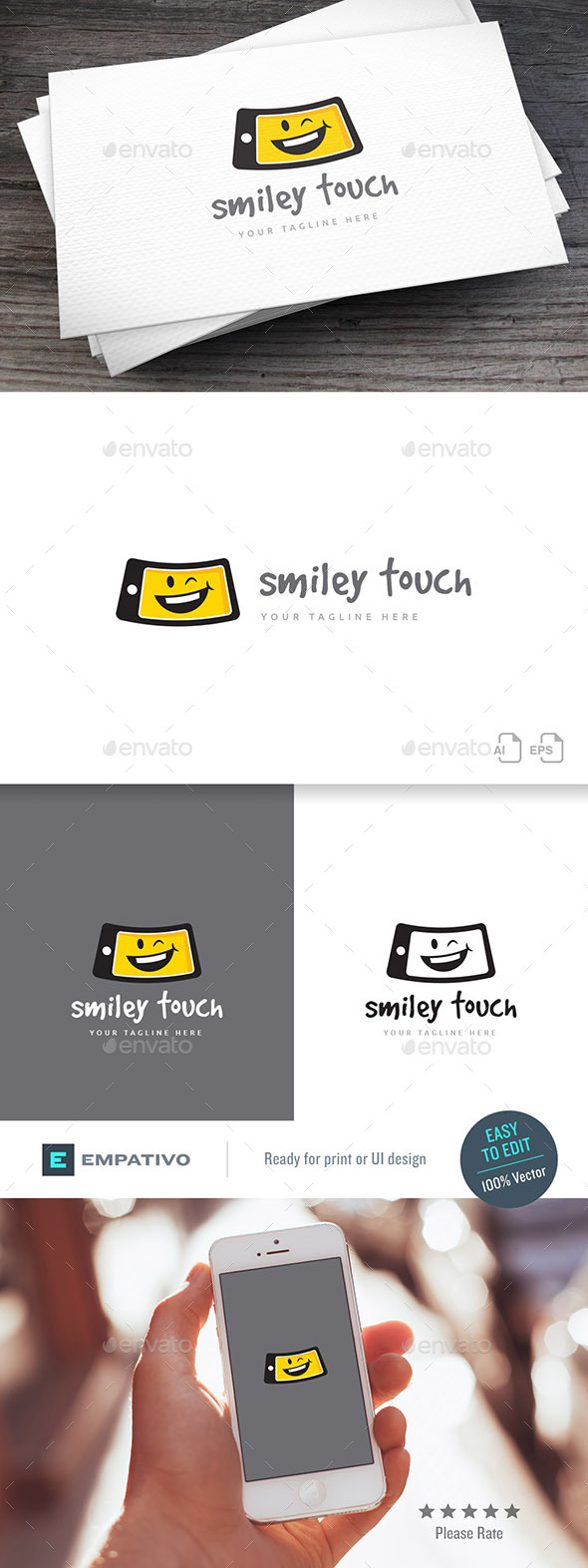 Smiley Touch Logo Template