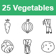 Vegetables II outlines vector icons - GraphicRiver Item for Sale