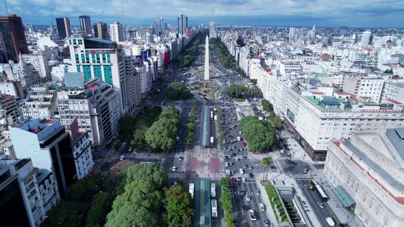 Buenos Aires Argentina. Downtown landscape of tourism landmark city.