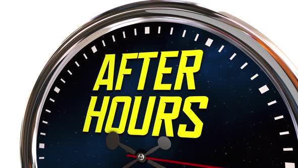 After Hours Clock Late Night Overtime Hands Ticking 3d Animation