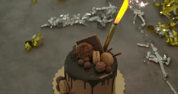 Cake With Fireworks