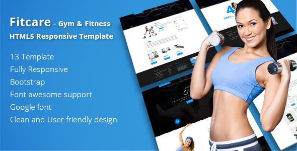 Fitcare - Gym & Fitness HTML5 Responsive Template