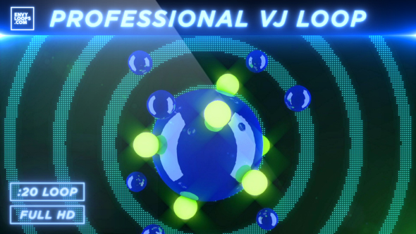 Spinning Orbs - Professional VJ Background Loop