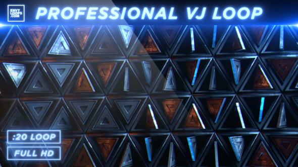 Triangle Wall - Professional VJ Background Loop