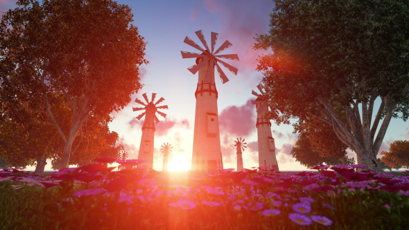 Windmills at Sunset alt