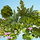 Flowers, grass, shrub. 25 low poly models - 3DOcean Item for Sale