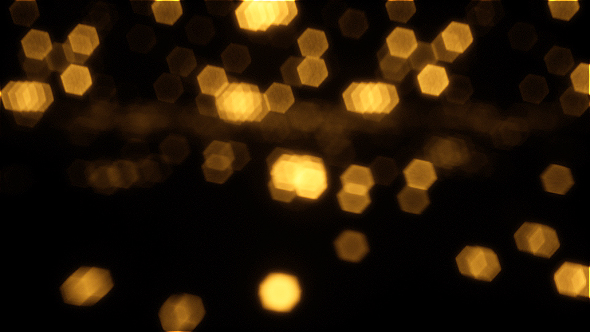 Bokeh Gold Fly Through Background
