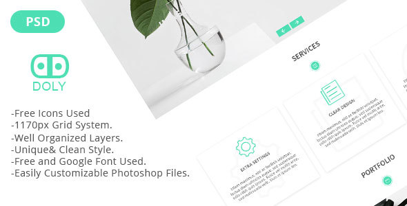 Doly - Creative One Page PSD Template