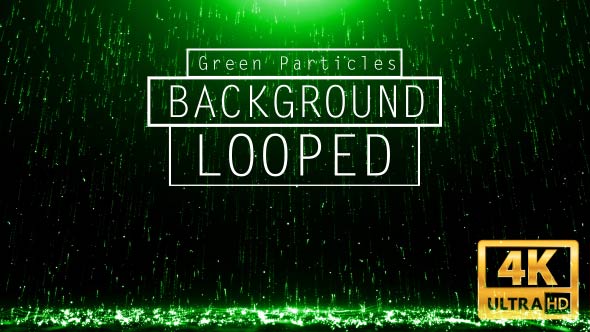 Green Falling Particles Background