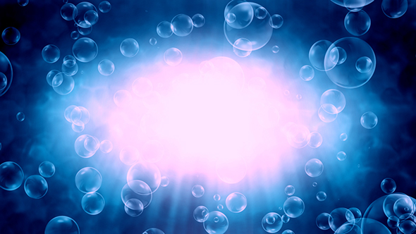 Water Bubbles Blue 4K alt