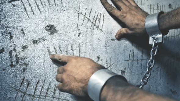 Prisoner Draws on the Wall Days of Confinement in Captivity