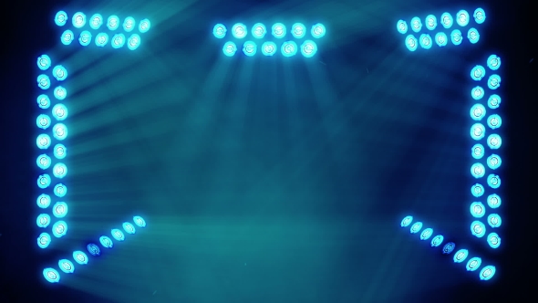 Bright Stage Lights Flashing in Blue Color alt