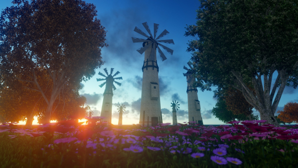 Windmills at Sunrise alt