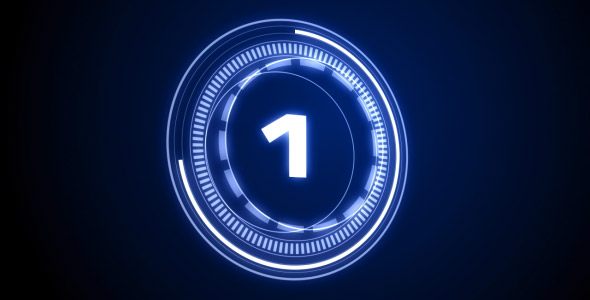 Videos: Blue Circles Circular Countdown Digits Film Film Leader Film Start Glowing Hologram Movie Numbers Simplistic Timer