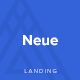 Neue - App Landing Page - ThemeForest Item for Sale