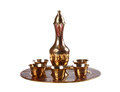 Golden arabian coffee pot with cups isolated - PhotoDune Item for Sale
