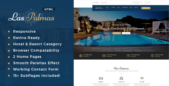 Las Palmas | Hotel and Resort HTML5 Template