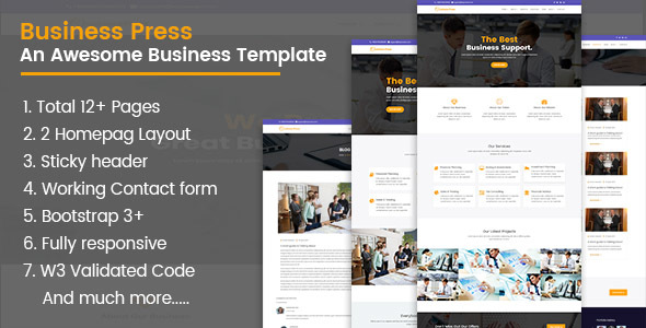 BusinessPress HTML5 Teamplate