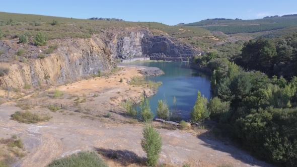 Abandoned Slate Mine with Water