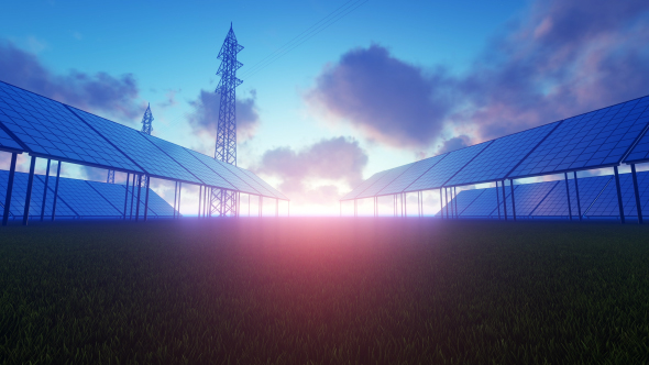 Solar Panels at Sunrise alt