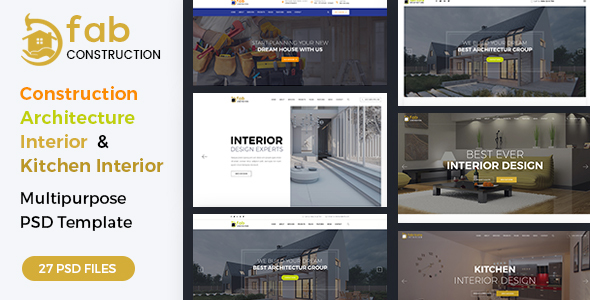 Fab Construction - PSD Template