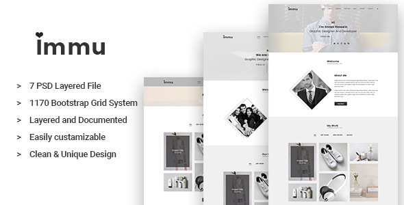 IMMU - Minimal PSD Portfolio Template