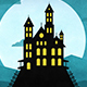 Happy Halloween Forest Mountain Castle Bats - VideoHive Item for Sale