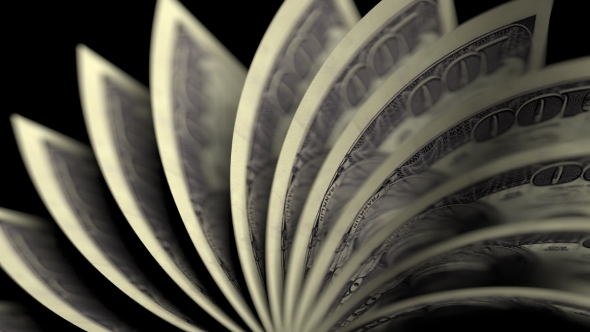 Flipping American One Hundred Dollar Bills alt