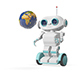 3D Animation Robot with Globe on Scooter - VideoHive Item for Sale