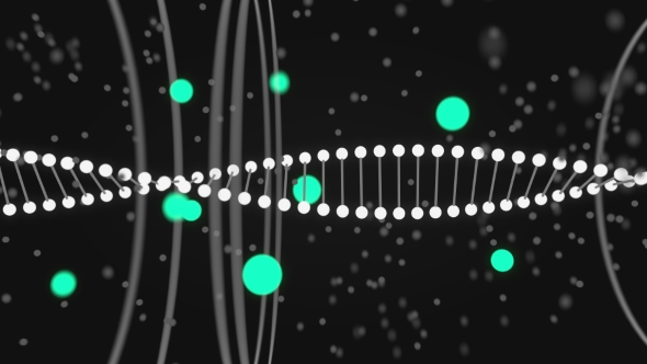 Spinning DNA Molecule and Particles