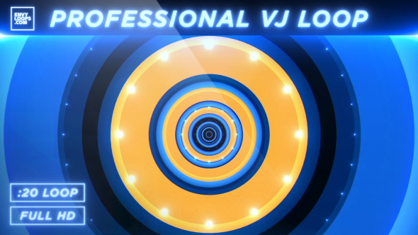 Blue Hipno Tunnel - Professional VJ Background Loop