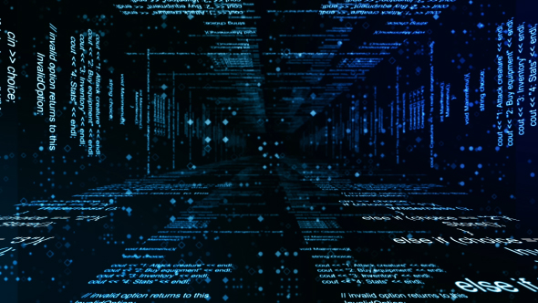 Abstract Blue Coding Wall alt